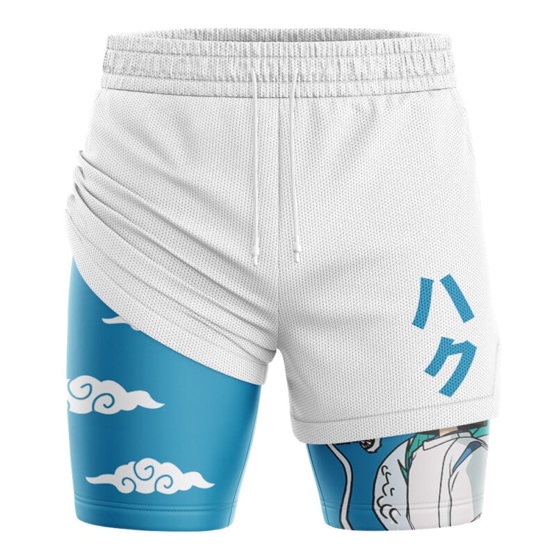 Haku Dragon Spirited Away Studio Ghibli 2-in-1 Performance Shorts - Image 3