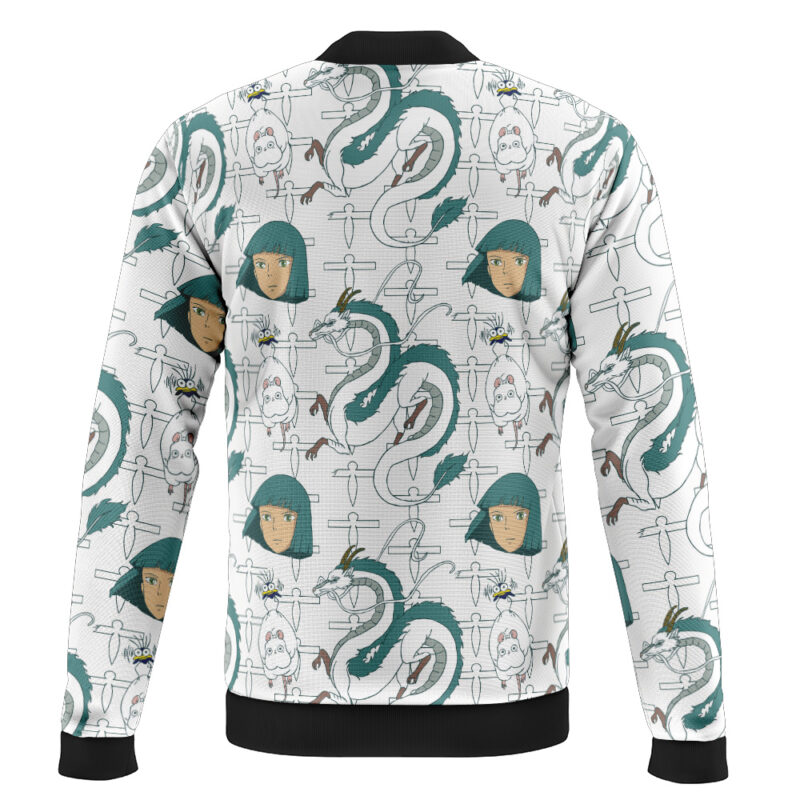 Haku Spirited Away Studio Ghibli Casual Bomber Jacket - Image 2