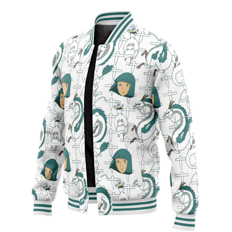 Haku Spirited Away Studio Ghibli Varsity Jacket - Image 3
