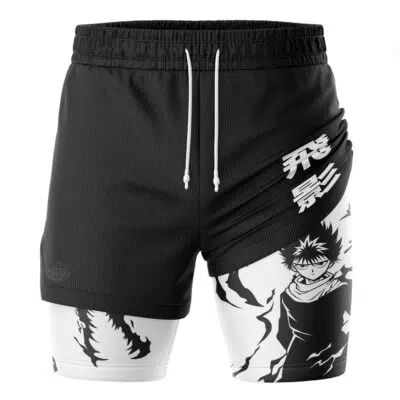 Hiei Black Dragon Yuyu Hakusho 2-in-1 Performance Shorts