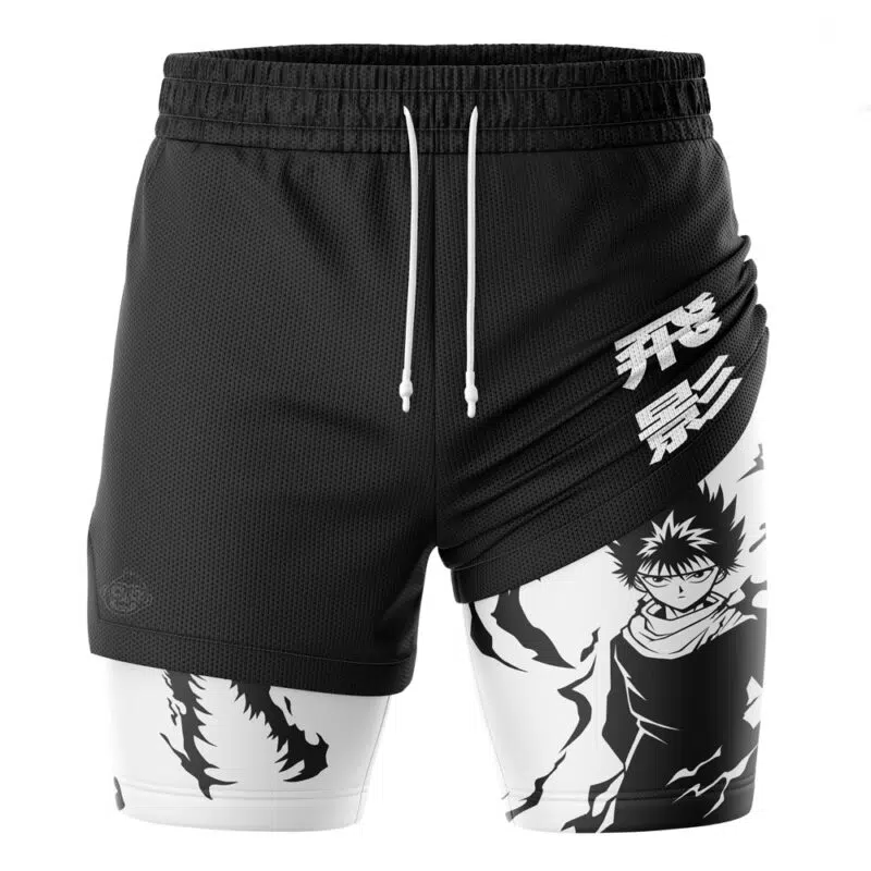 Hiei Black Dragon Yuyu Hakusho 2-in-1 Performance Shorts