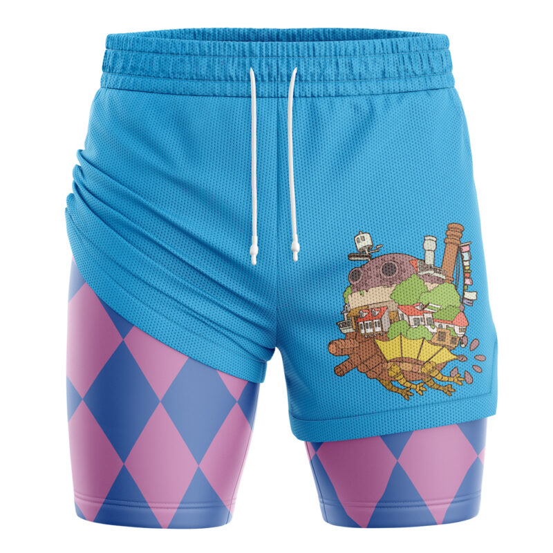 Howl’s Moving Castle Studio Ghibli 2-in-1 Performance Shorts - Image 2