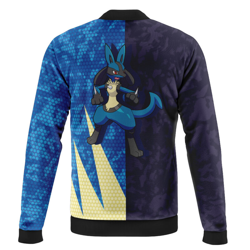 Lucario Classic Pokemon Casual Bomber Jacket - Image 2