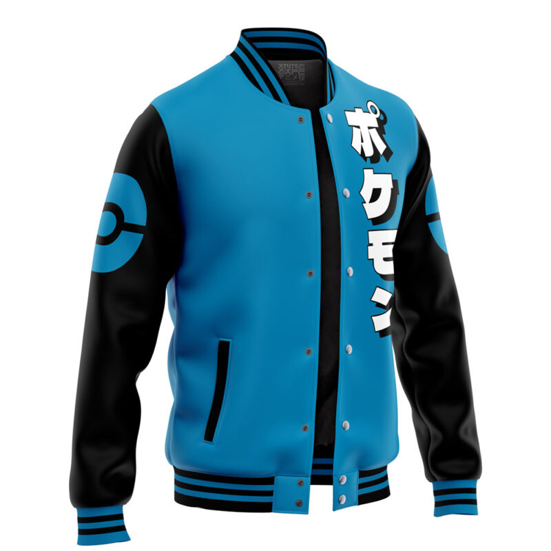 Lucario Face Pokemon Varsity Jacket - Image 2