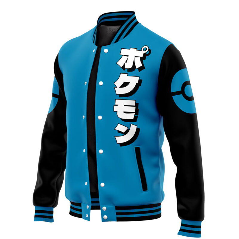 Lucario Face Pokemon Varsity Jacket - Image 3