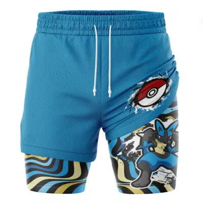 Lucario Trippy Pokemon 2-in-1 Performance Shorts