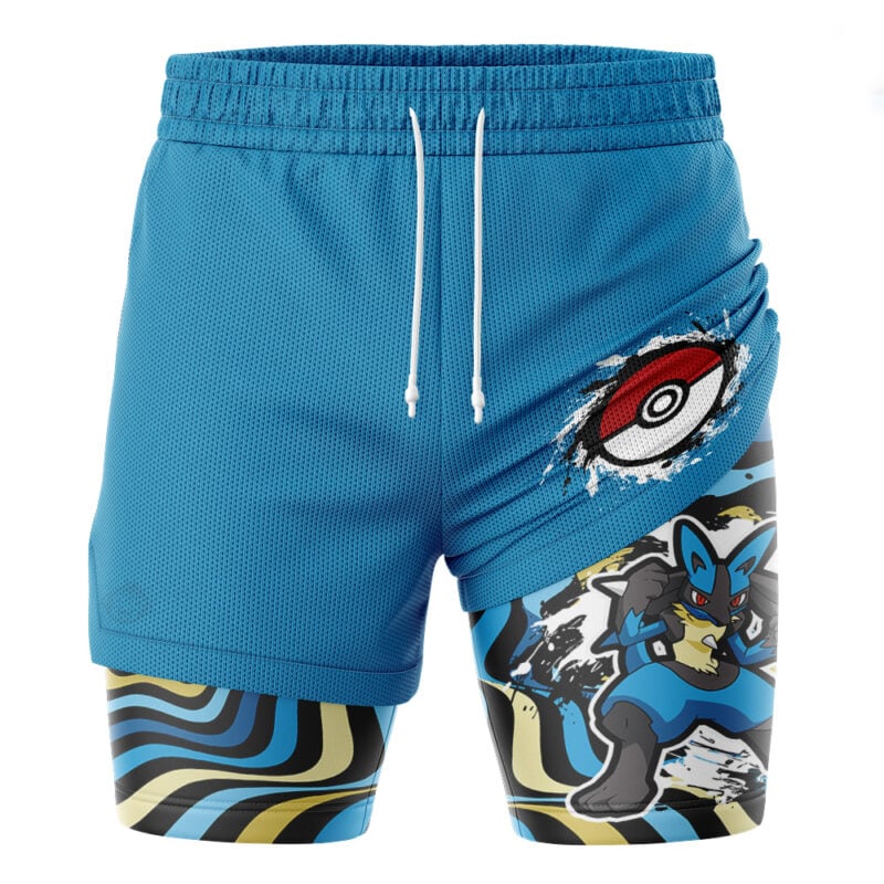 Lucario Trippy Pokemon 2-in-1 Performance Shorts