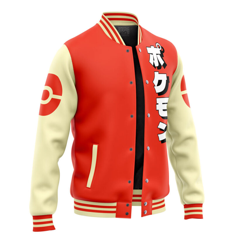 Magikarp Face Pokemon Varsity Jacket - Image 2