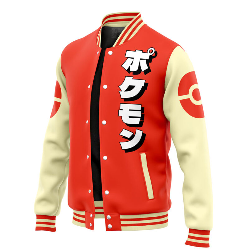 Magikarp Face Pokemon Varsity Jacket - Image 3