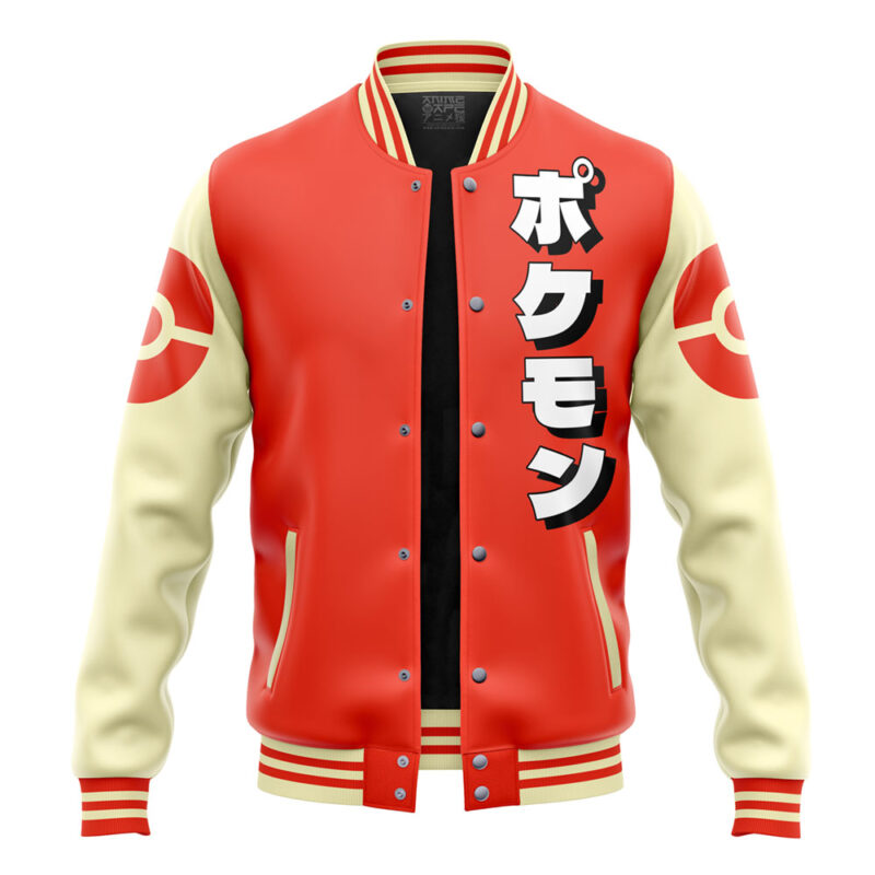Magikarp Face Pokemon Varsity Jacket - Image 4