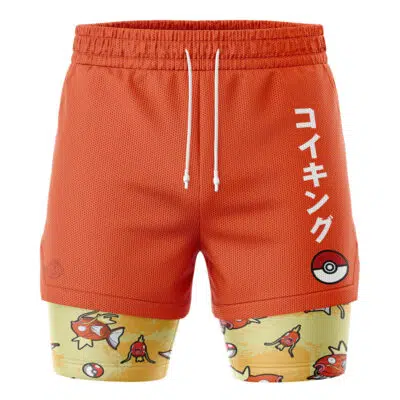 Magikarp Pattern Pokemon 2-in-1 Performance Shorts