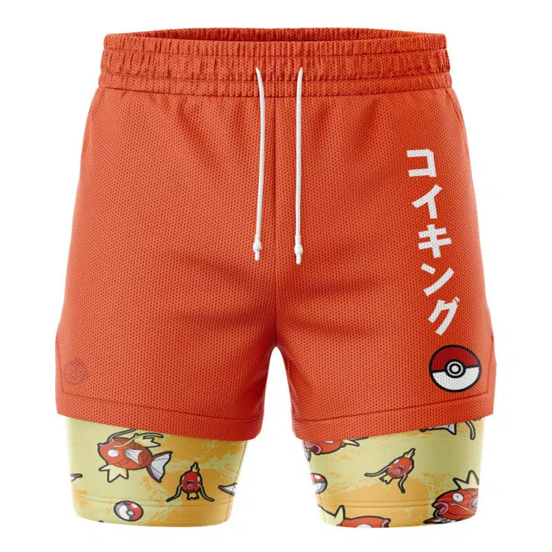 Magikarp Pattern Pokemon 2-in-1 Performance Shorts
