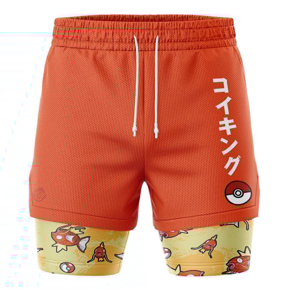 Magikarp Pattern Pokemon 2-in-1 Performance Shorts