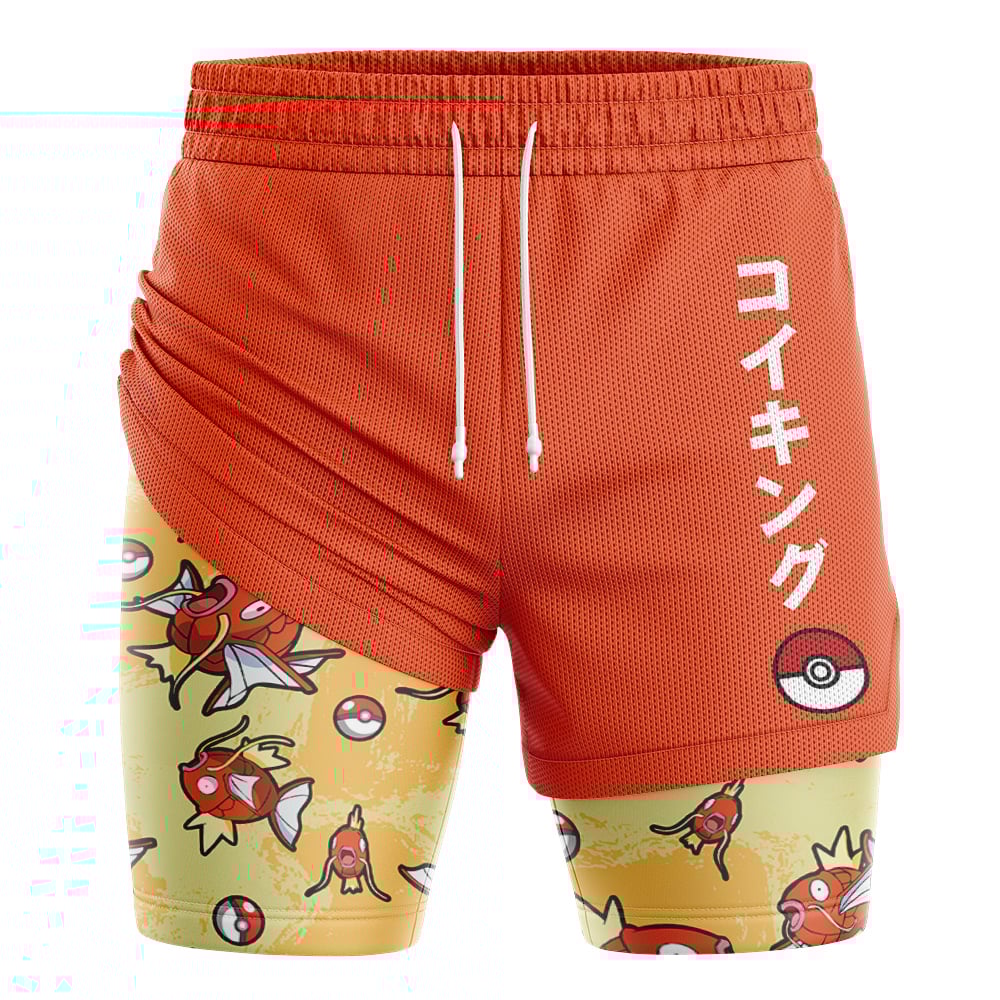 Magikarp Pattern Pokemon 2-in-1 Performance Shorts - Image 2