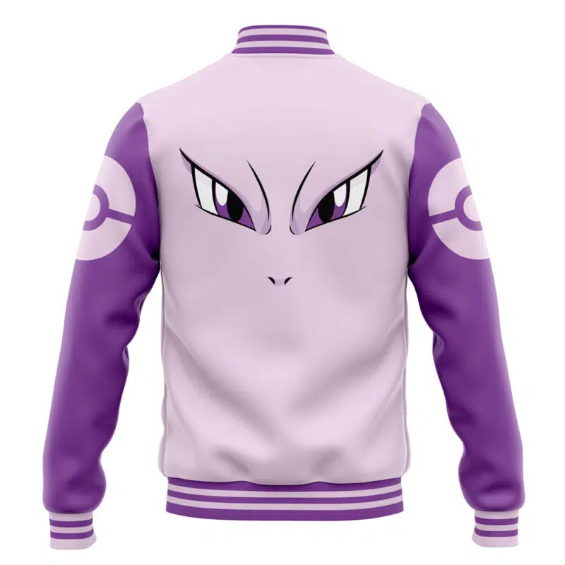 Mewtwo Face Pokemon Varsity Jacket