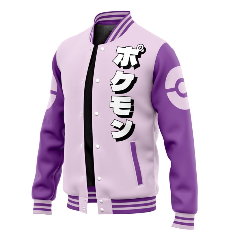 Mewtwo Face Pokemon Varsity Jacket - Image 3