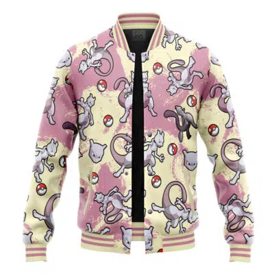 Mewtwo Pattern Pokemon Varsity Jacket