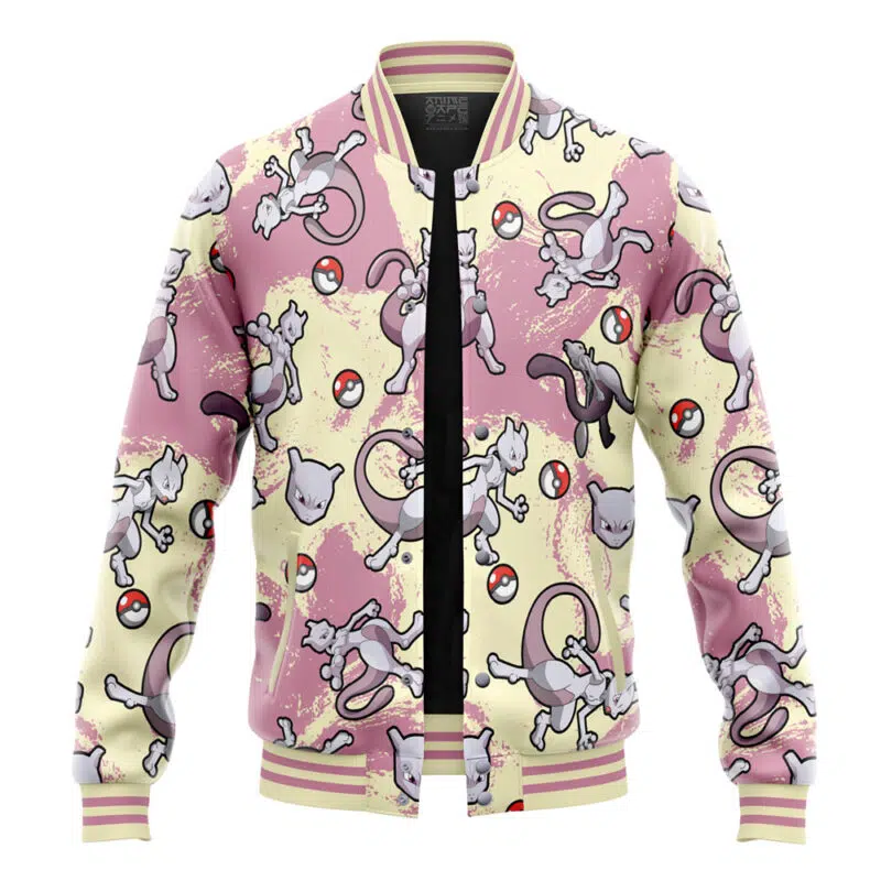 Mewtwo Pattern Pokemon Varsity Jacket