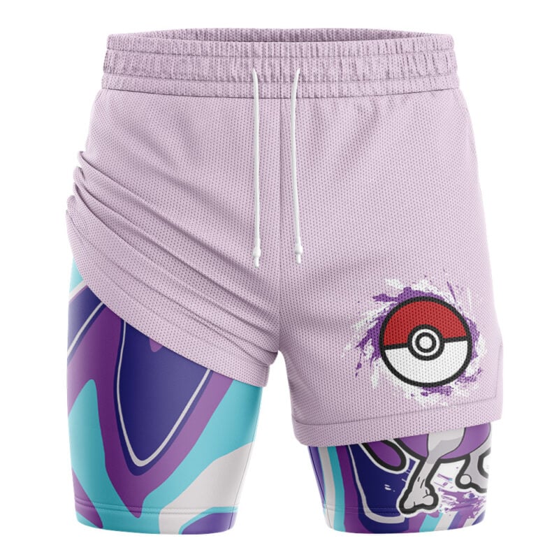 Mewtwo Trippy  Pokemon 2-in-1 Performance Shorts - Image 3