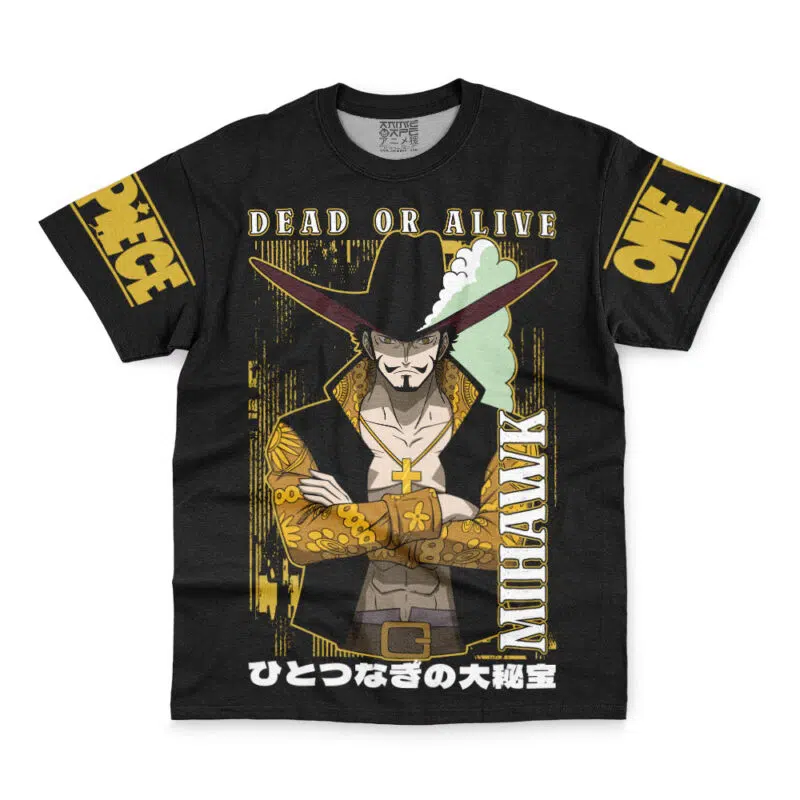 Mihawk Dead Or Alive One Piece Streetwear T-Shirt - Image 2