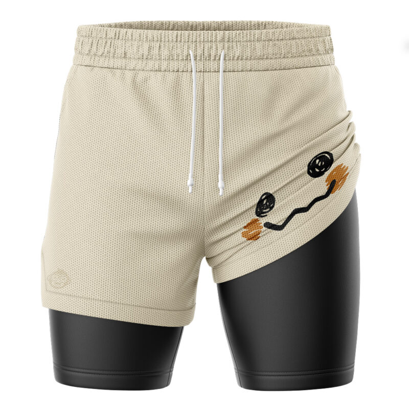 Mimikyu Face Pokemon 2-in-1 Performance Shorts - Image 3