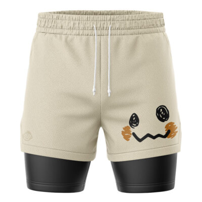 Mimikyu Face Pokemon 2-in-1 Performance Shorts