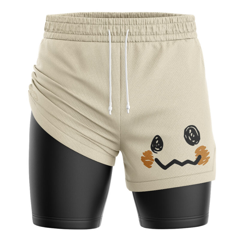 Mimikyu Face Pokemon 2-in-1 Performance Shorts - Image 2