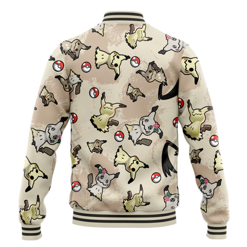 Mimikyu Pattern Pokemon Varsity Jacket - Image 4