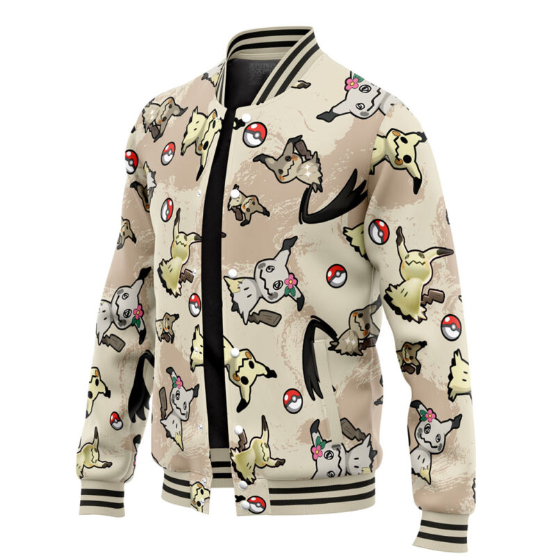 Mimikyu Pattern Pokemon Varsity Jacket - Image 3