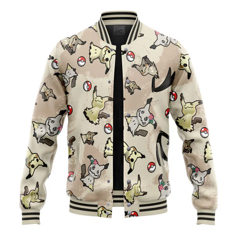 Mimikyu Pattern Pokemon Varsity Jacket