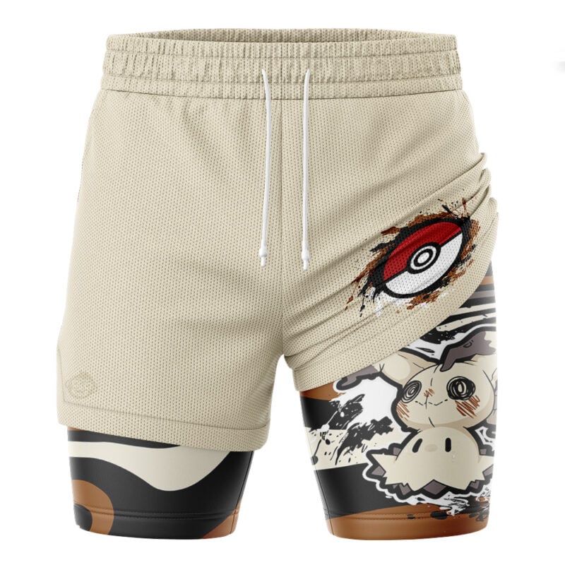 Mimikyu Pokemon 2-in-1 Performance Shorts