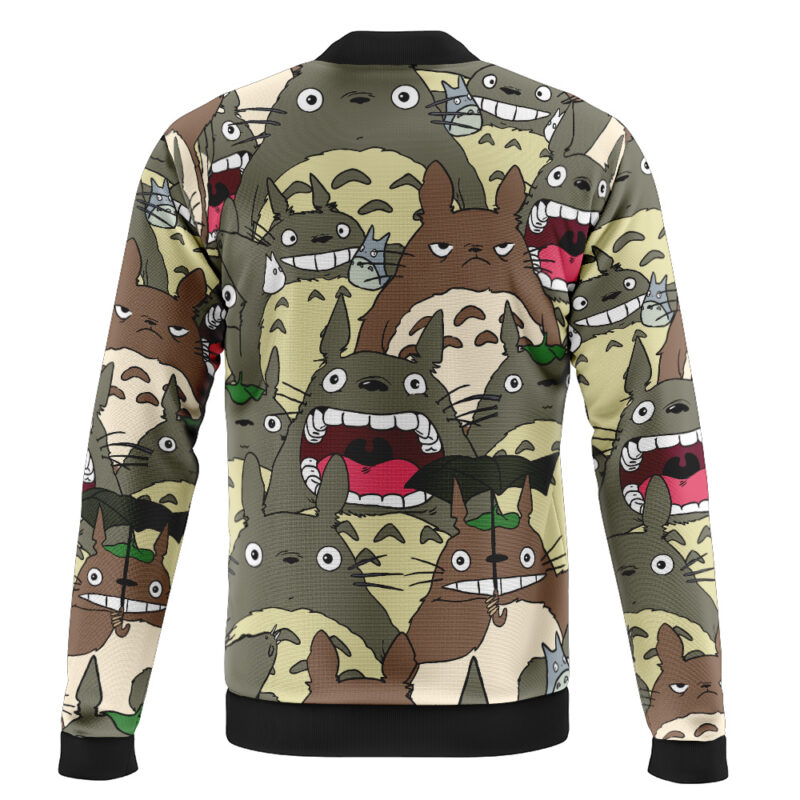 My Neighbor Totoro Pattern Studio Ghibli Casual Bomber Jacket - Image 2