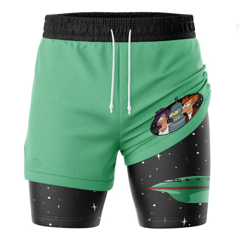 Planet Express Crew Futurama 2-in-1 Performance Shorts - Image 2