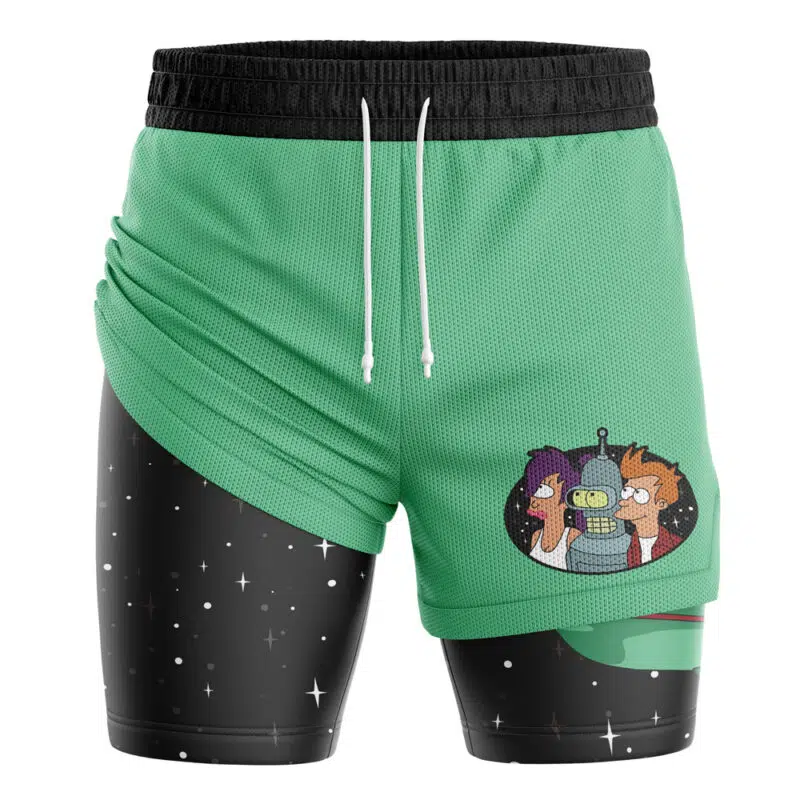Planet Express Crew Futurama 2-in-1 Performance Shorts - Image 3