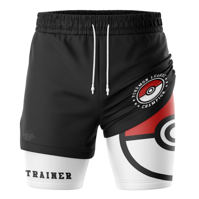 Poke League Champion Pokemon 2-in-1 Performance Shorts - Image 3