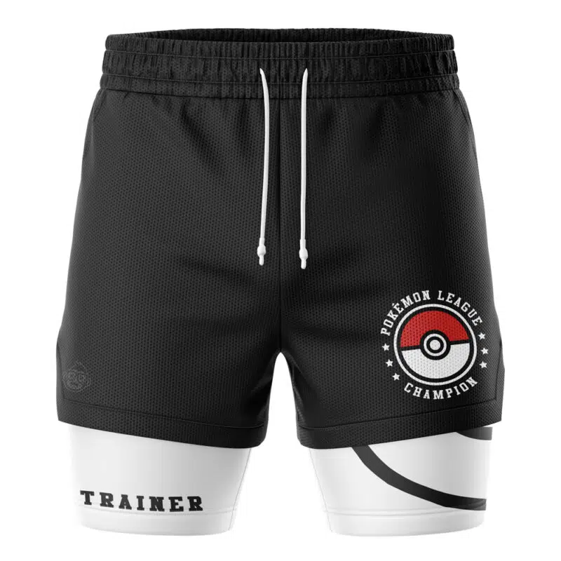 Poke League Champion Pokemon 2-in-1 Performance Shorts