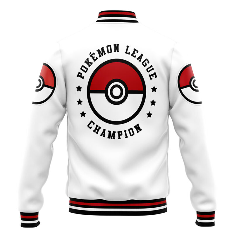 Poke League Champion V3 Pokemon Varsity Jacket - Image 4