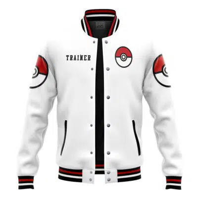 Poke League Champion V3 Pokemon Varsity Jacket