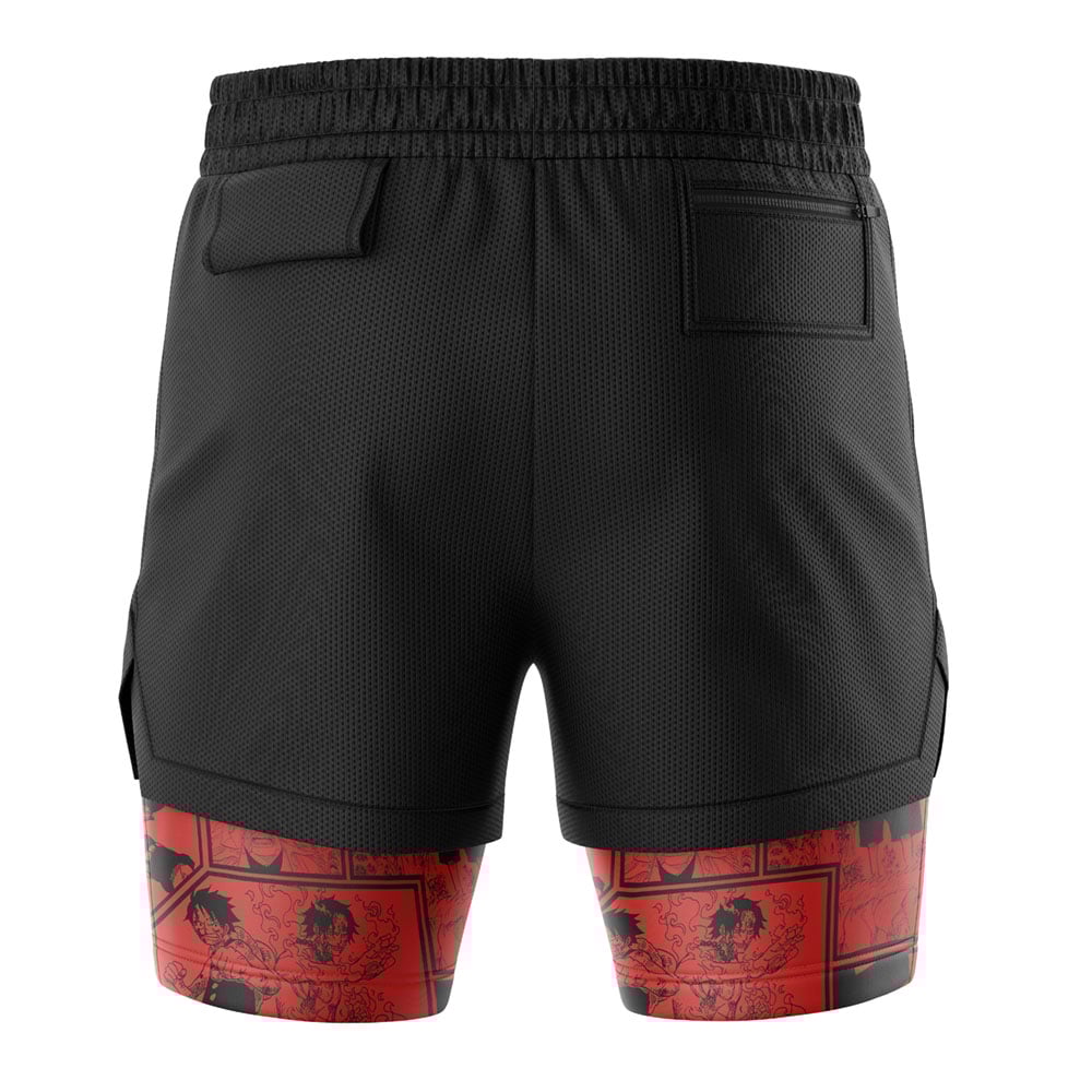 Portgas D. Ace V3 One Piece 2-in-1 Performance Shorts - Image 4