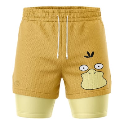 Psyduck Face Pokemon 2-in-1 Performance Shorts