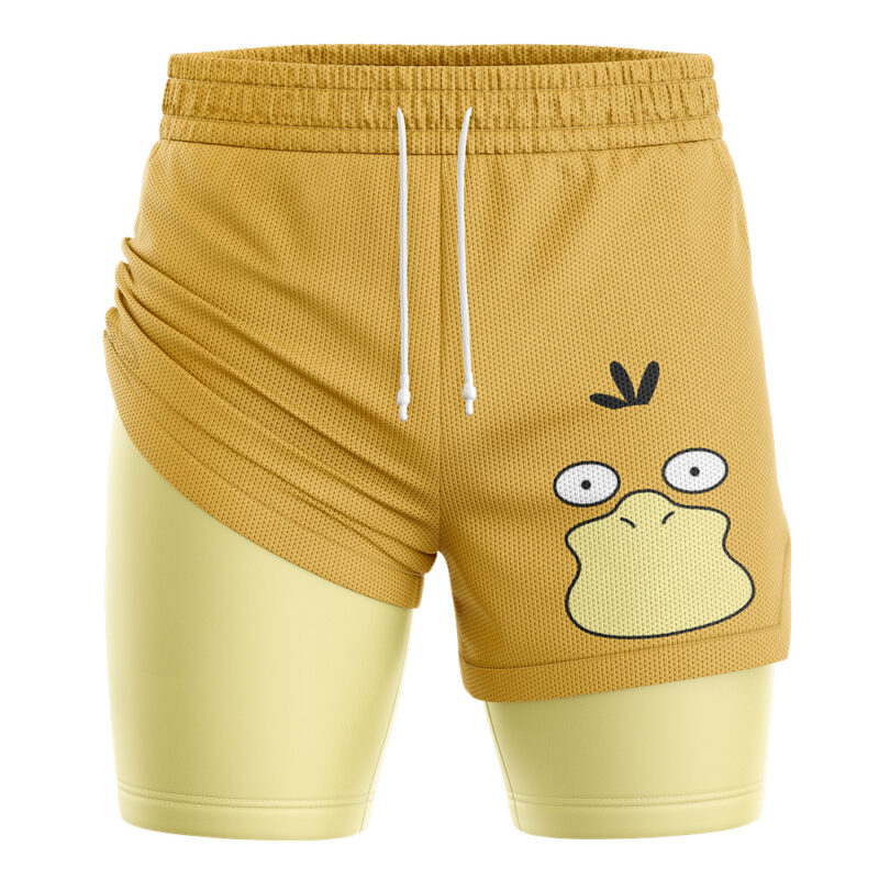 Psyduck Face Pokemon 2-in-1 Performance Shorts - Image 2