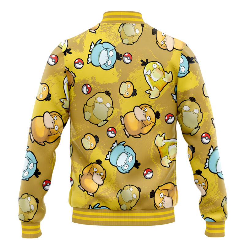 Psyduck Pattern Pokemon Varsity Jacket - Image 4