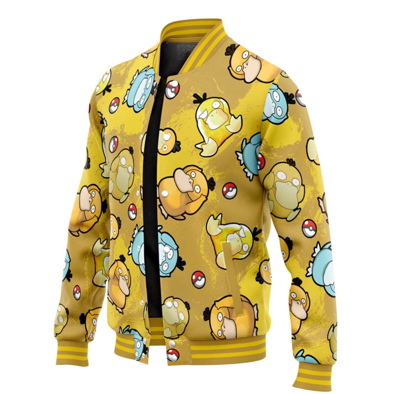 Psyduck Pattern Pokemon Varsity Jacket - Image 3