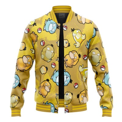 Psyduck Pattern Pokemon Varsity Jacket