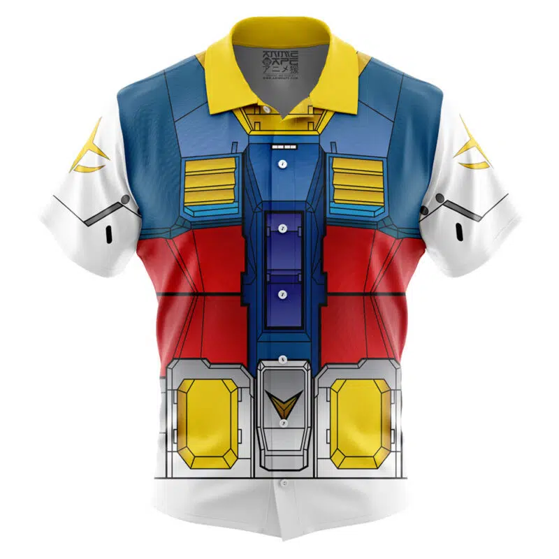 RX-78 Mobile Suit 0079 Gundam Button Up Hawaiian Shirt