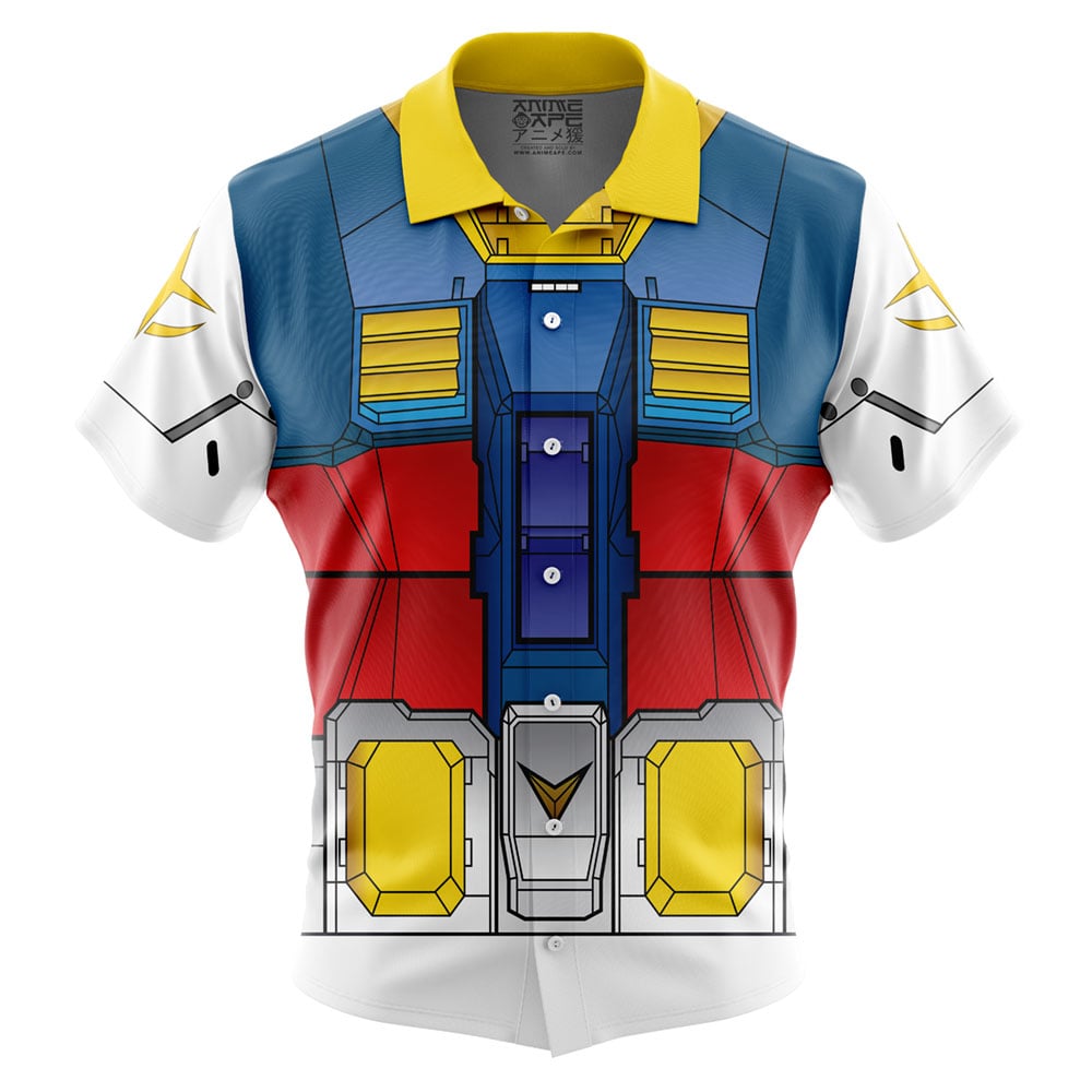 RX-78 Mobile Suit 0079 Gundam Button Up Hawaiian Shirt