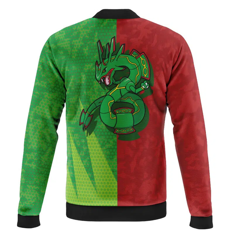 Rayquaza Classic Pokemon Casual Bomber Jacket - Image 2
