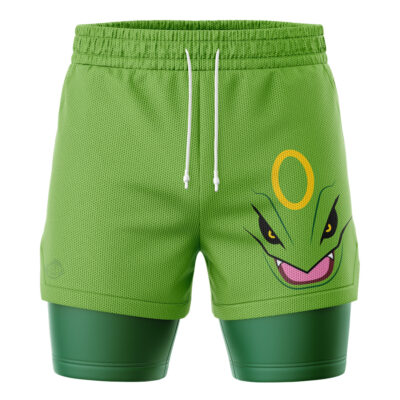 Rayquaza Face Pokemon 2-in-1 Performance Shorts