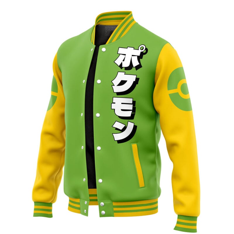 Rayquaza Face Pokemon Varsity Jacket - Image 3