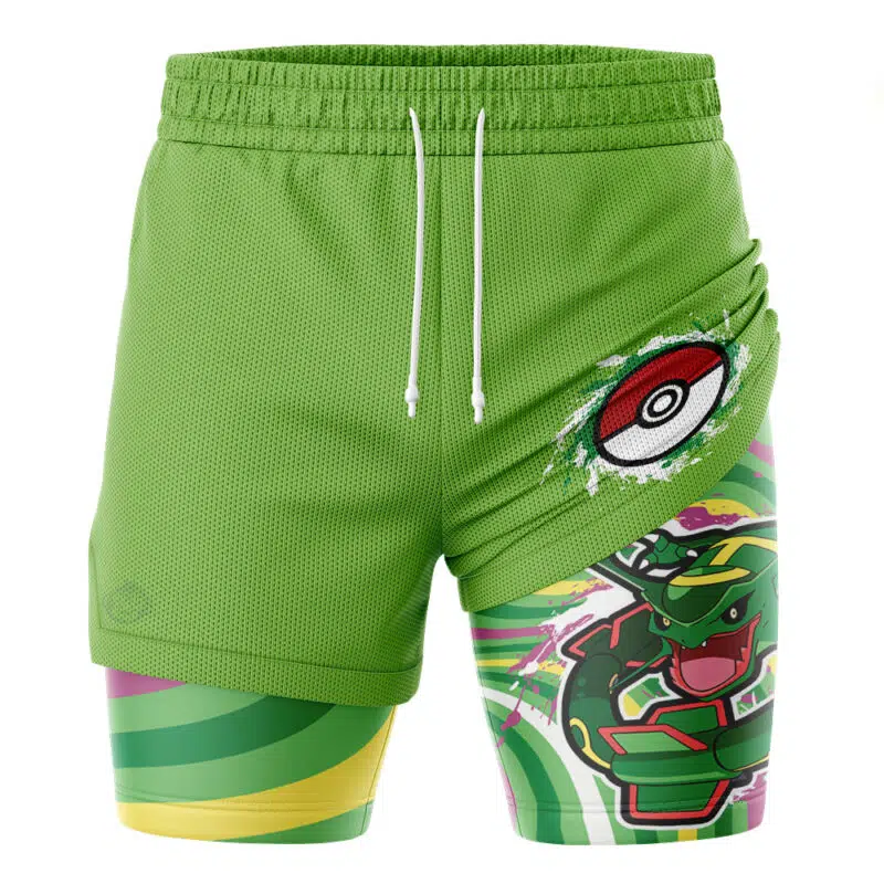 Rayquaza Trippy Pokemon 2-in-1 Performance Shorts